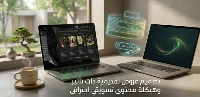 تصميم بريزنتيشن احترافي وهيكلة محتوى تسويقي