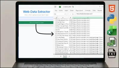 استخراج البيانات Web Scraping من المواقع إلى Excel أو csv