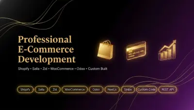 إنشاء متجر إلكتروني احترافي Shopify أو سلة أو WooCommerce أو custom code