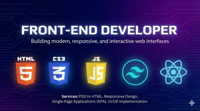 تطوير وجهة موقع مكونه من صفحتان