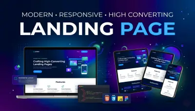 تصميم صفحة هبوط احترافية Landing Page متجاوبة وسريعة