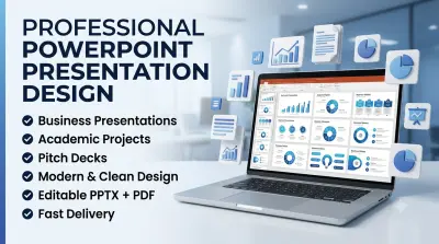 تصميم عروض PowerPoint احترافية وجذابة للأعمال والجامعات والمشاريع