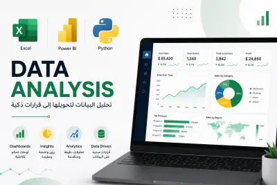 سأقوم بتحليل بياناتك باستخدام Excel وPower BI وPython وتحويلها إلى تقارير وDashboard احترافية تساعدك على اتخاذ قرارات دقيقة