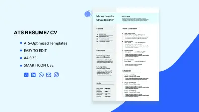 تصميم سيرة ذاتية (CV) احترافية ومتوافقة مع أنظمة الـ ATS باللغة العربية أو اللغة الانجليزية