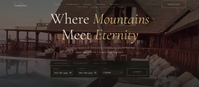 website احترافية لخدمات فندق