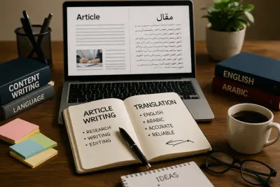 ترجمة النصوص والمقالات بدقة من العربية إلى الإنجليزية أو العكس. كتابة مقالات أو تعديلها لتحسين الأسلوب والمحتوى. التدقيق اللغوي وتصحيح الأخطاء الإملائية والنحوية. الالتزام بالمواعيد وتسليم العمل جاهزًا للاستخدام.