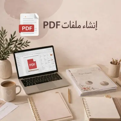 تصميم ملفات PDF احترافية (تعليمي وتجاري) بشكل منظم وجذاب