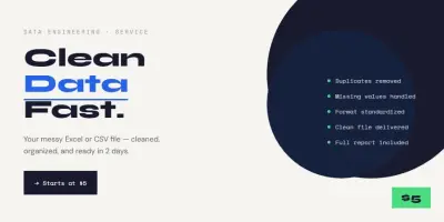 سأنظف وأرتب ملف البيانات بتاعك خلال يومين باستخدام Python