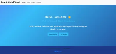 بعمل ويبسايت بورتفوليو كامل بالشكل اللي يناسب متطلبات العميل وبسرعة كبيرة