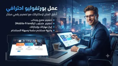 تصميم بورتفوليو احترافي ومتجاوب لعرض أعمالك 🌐🚀