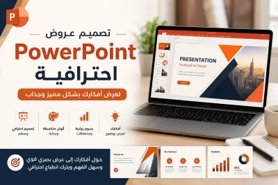 تصميم عروض PowerPoint احترافية وجذابة لعرض أفكارك بشكل مميز