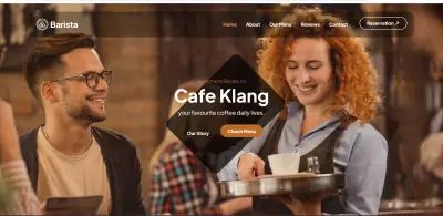 برمجة صفحة هبوط (Landing Page) عصرية للكافيهات والمطاعم بأنيميشن تفاعلي.