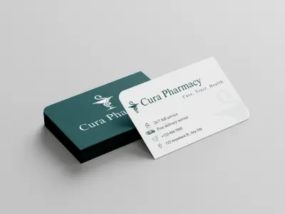 تصميم بطاقة عمل (Business Card) احترافية modern minimalist style