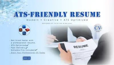تصميم سيرة ذاتية احترافية (CV -ATS) عصرية وجذابة
