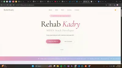 أقدم خدمة تصميم وتطوير موقع Portfolio شخصي احترافي لعرض مهاراتك وأعمالك بطريقة جذابة ومنظمة تساعدك على التميز أمام العملاء أو أصحاب العمل.