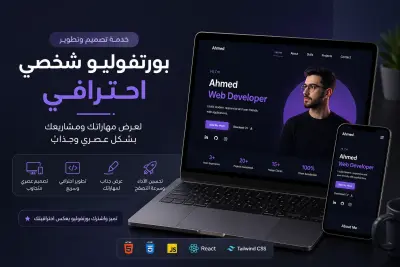 أقدم خدمة تصميم وتطوير بورتفوليو (Portfolio) شخصي احترافي لعرض مهاراتك ومشاريعك بشكل عصري وجذاب