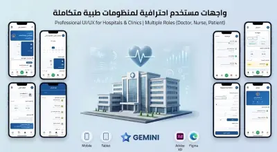 صورة العمل تصميم واجهات مستخدم احترافية وعصرية UI/UX لتطبيق جوال أو موقع ويب