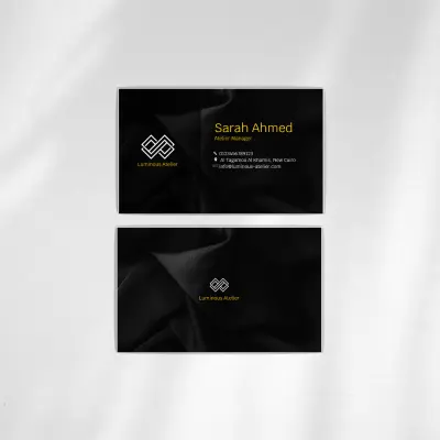 تصميم كرت عمل (Business Card) احترافي ومميز لهويتك التجارية