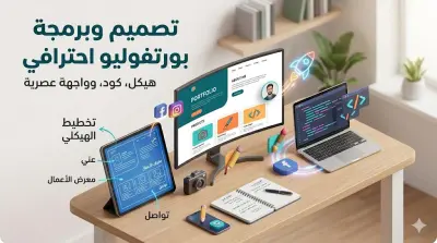 إنشاء موقع شخصي (Portfolio) لعرض أعمالك بواجهة عصرية