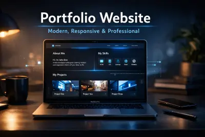 سأقوم بتصميم موقع Portfolio احترافي مكون من 4 أقسام مع تحميل CV ورفعه أونلاين خلال 3 أيام