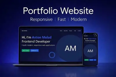 تصميم موقع Portfolio احترافي متجاوب يعرض أعمالك بشكل جذاب