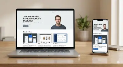 سأصمم لك موقع Portfolio شخصي احترافي لعرض أعمالك بطريقة جذابة ومتجاوبة 100%