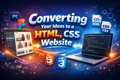 تحويل PSD / Figma إلى HTML & CSS صفحة ويب احترافية