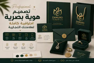 تصميم هوية بصرية احترافية كاملة لعلامتك التجارية