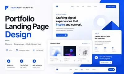 تصميم صفحة هبوط (Landing Page) لـ معرض أعمالك أو موقعك
