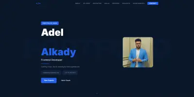 موقع بورتفوليو احترافي متجاوب بتصميم عصري + الرفع علي استضافة مجانا