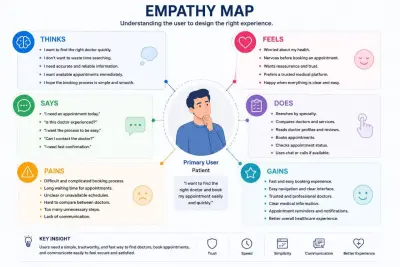 تصميم Empathy Map احترافية لتحليل المستخدم وتحسين تجربة الاستخدام (UX)