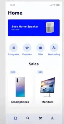تطبيق فلاتر بسيط بواجهة مستخدم جذابه