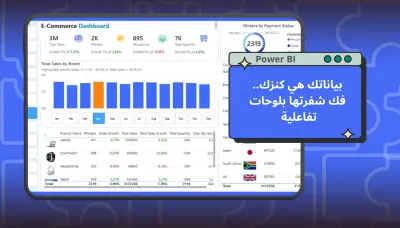 تصميم لوحات بيانات تفاعلية بـ Power BI لتحليل مشروعك بدقة وسهولة.