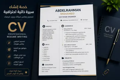 تصميم سيرة ذاتية (CV) احترافية متوافقة مع أنظمة ATS تزيد فرص قبولك