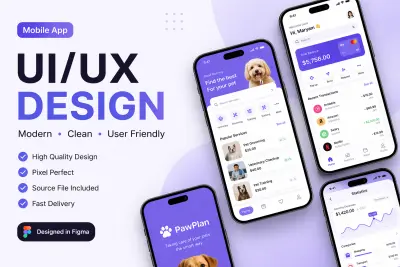 صورة العمل I will design modern mobile app UI UX using Figma