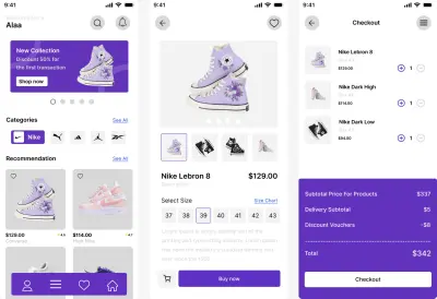 تصميم تطبيق متجر إلكتروني احترافي (UI/UX (E-commerce Mobile App Design