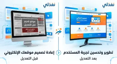 إعادة تصميم واجهات موقع إلكتروني احترافي UI/UX لزيادة التفاعل