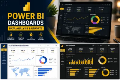 إنشاء لوحات معلومات تفاعلية وتحليل البيانات باستخدام Power BI