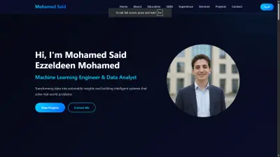عمل بورتيفوليو احترافي لعرض اعمالك باستخدام HTML, CSS, and JS
