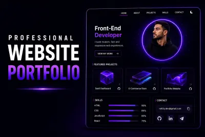 موقع Portfolio احترافي يعرض أعمالك ويعزز حضورك المهني