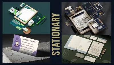 تصميم الهوية البصرية المتكاملة والمطبوعات الورقية (Stationery & Marketing Materials)