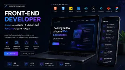إنشاء وتطوير مواقع Front-End احترافية بتصميم Responsive