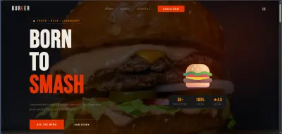 تطوير موقع Burger