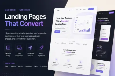 تصميم Landing Page احترافية لمشروعك أو منتجك.