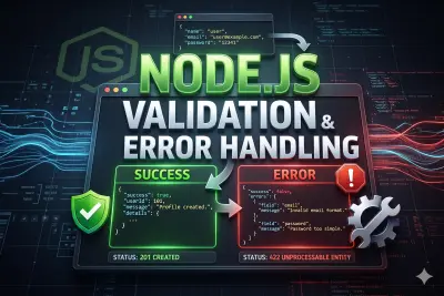 تحسين أمان واستقرار Node.js API باستخدام Validation وGlobal Error Handling