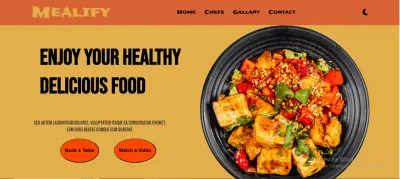 تصميم وتطوير صفحة هبوط احترافية لمطعم أو موقع أكل Healthy Food Restaurant Landing Page