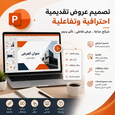 تصميم عروض PowerPoint احترافية وتفاعلية