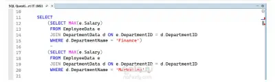 انشاء queries باستخدام SQL server
