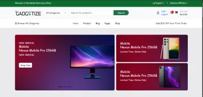 تصميم متجر إلكتروني احترافي باستخدام HTML و CSS و JavaScript