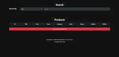 صورة العمل تصميم نظام إدارة بيانات CRUD باستخدام JavaScript (إضافة وتعديل وحذف البيانات)